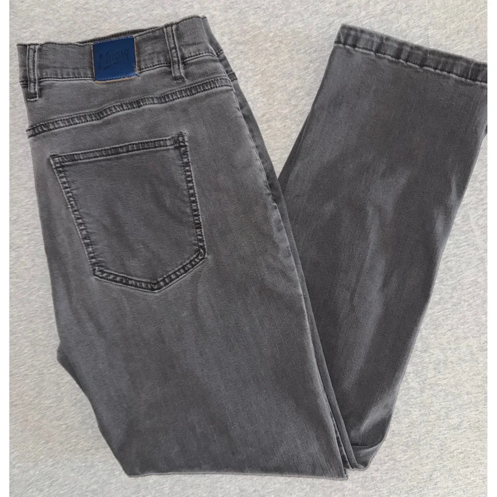 Mugsy Willys Mens Slim Straight Jeans Charcoal Gray Size 35 Strechy Buttery Soft